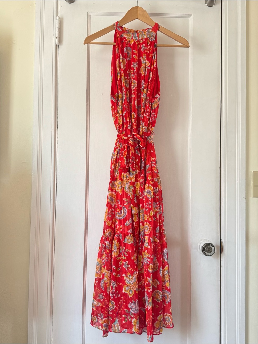 Nanette by Nanette Lepore Red Floral Halter Style Maxi Dress